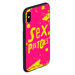 Чехол для iPhone XS Max матовый Sex Pistols Yellow Logo - фото 2