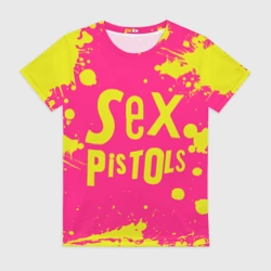 Женская футболка 3D Sex Pistols Yellow Logo