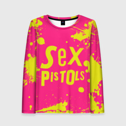 Женский лонгслив 3D Sex Pistols Yellow Logo