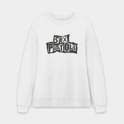 Мужской свитшот oversize без начеса хлопок Секс Пистолз логотип