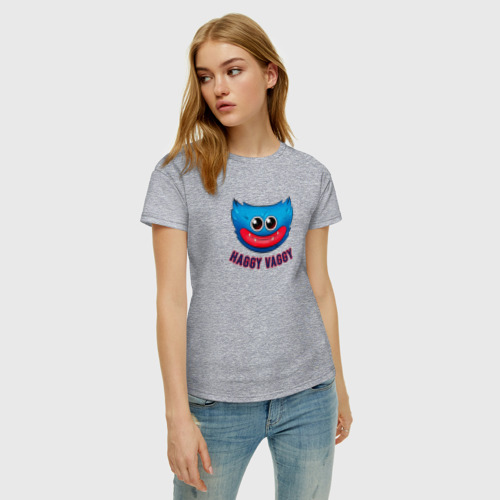 Женская футболка хлопок с принтом Хагги Вагги Главный Злодей, фото на моделе #1