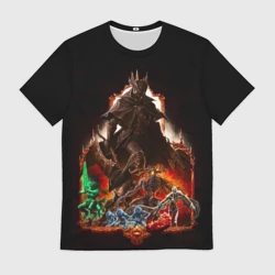 Мужская футболка 3D Bloodborne Экспозиция боссов