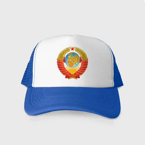 Кепка тракер с сеткой герб ссср без фона