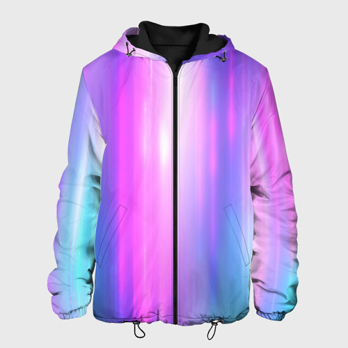 Мужская куртка 3D с принтом Northern lights, Северное сияние, неоновое свечение, вид спереди #2