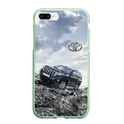 Чехол для iPhone 7Plus/8 Plus матовый Toyota Land Cruiser Prado на скальных камнях Mountains