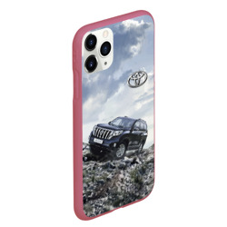 Чехол для iPhone 11 Pro Max матовый Toyota Land Cruiser Prado на скальных камнях Mountains - фото 2