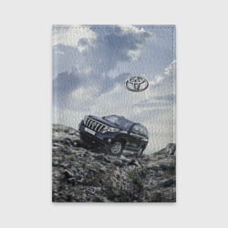 Обложка для автодокументов Toyota Land Cruiser Prado на скальных камнях Mountains