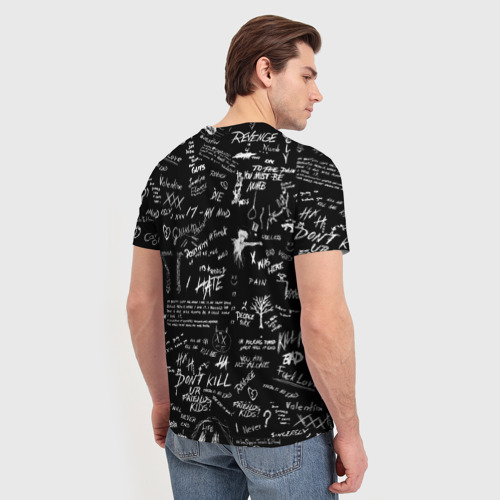 Мужская футболка 3D XXXTentacion logobombing, цвет 3D печать - фото 4