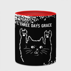 Кружка с полной запечаткой Группа Three Days Grace и Рок Кот - фото 2
