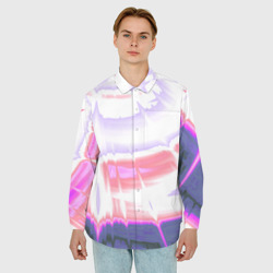 Мужская рубашка oversize 3D Тай-дай Абстракция Tie-Dye - фото 2