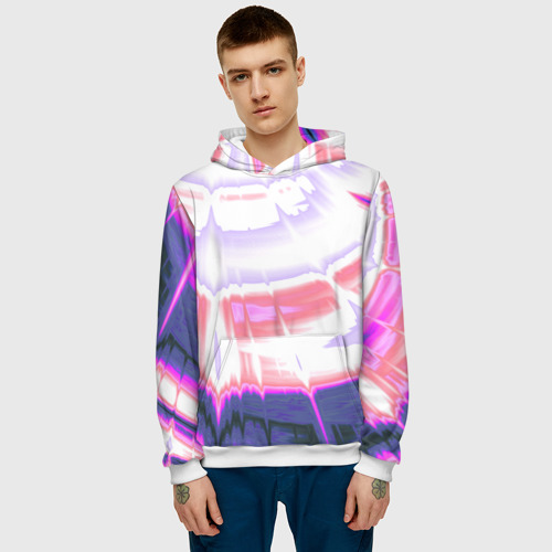 Мужская толстовка 3D Тай-дай Абстракция Tie-Dye, цвет белый - фото 3