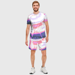 Мужской костюм с шортами 3D Тай-дай Абстракция Tie-Dye - фото 2