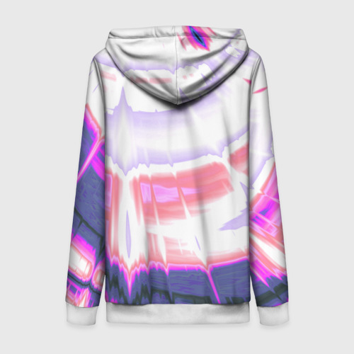 Женская толстовка 3D на молнии Тай-дай Абстракция Tie-Dye, цвет белый - фото 2