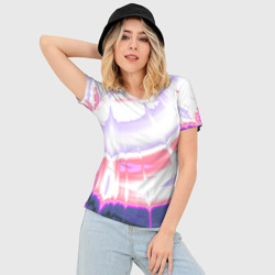 Женская футболка 3D Slim Тай-дай Абстракция Tie-Dye - фото 2