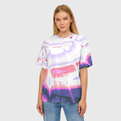 Женская футболка oversize 3D Тай-дай Абстракция Tie-Dye - фото 2