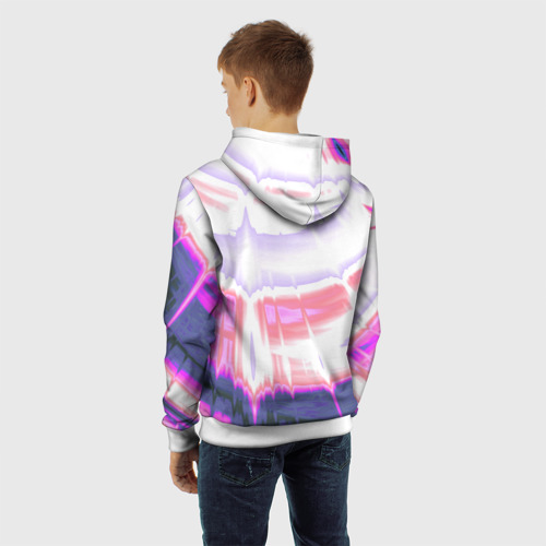 Детская толстовка 3D Тай-дай Абстракция Tie-Dye, цвет белый - фото 7