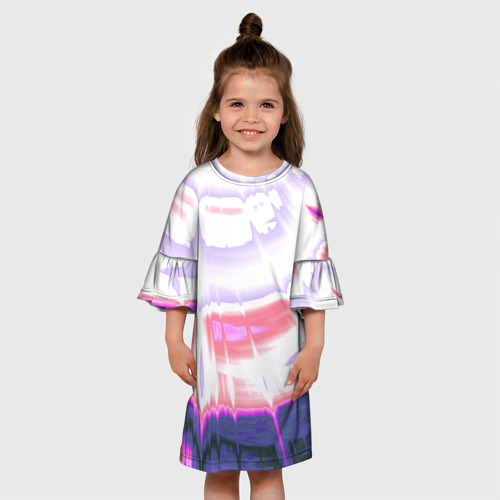 Детское платье 3D с принтом Тай-дай | Абстракция Tie-Dye, вид сбоку #3