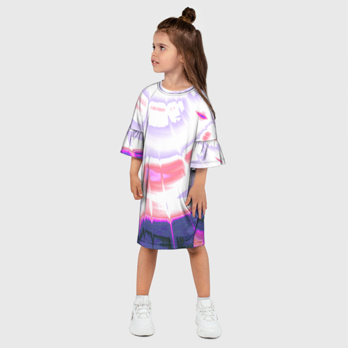 Детское платье 3D с принтом Тай-дай | Абстракция Tie-Dye, фото на моделе #1