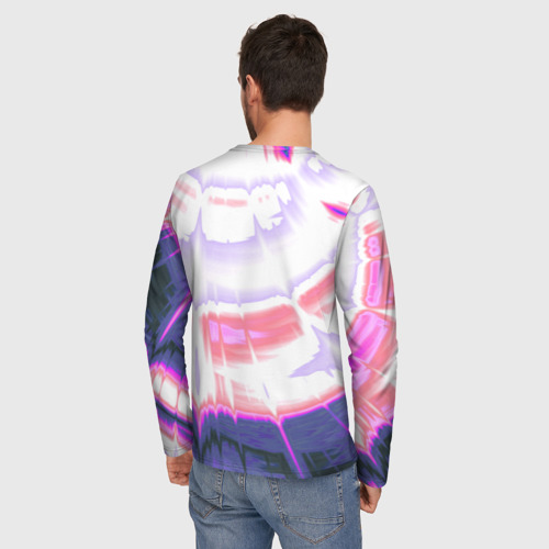 Мужской лонгслив 3D Тай-дай Абстракция Tie-Dye, цвет 3D печать - фото 4