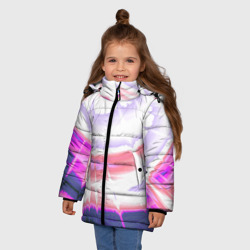 Зимняя куртка для девочек 3D Тай-дай Абстракция Tie-Dye - фото 2