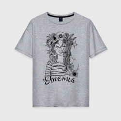 Женская футболка хлопок Oversize Beautiful Eugenia Прекрасная Евгения
