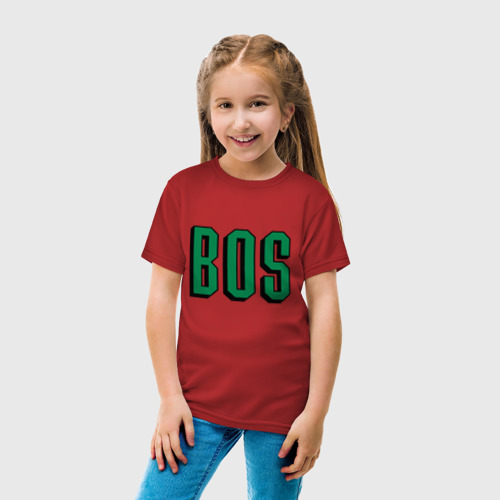 Детская футболка хлопок Bos - Boston, цвет красный - фото 5