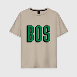 Женская футболка хлопок Oversize Bos - Boston