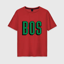 Женская футболка хлопок Oversize Bos - Boston