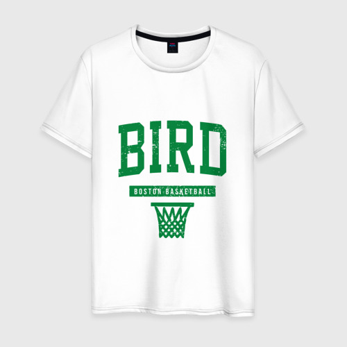 Мужская футболка из хлопка с принтом Bird - Boston, вид спереди №1