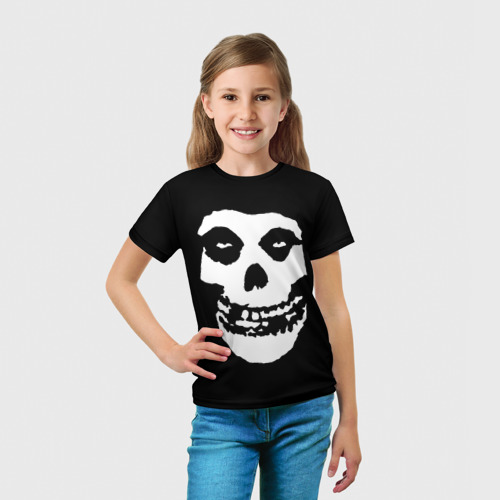 Детская футболка 3D Misfits череп, цвет 3D печать - фото 5