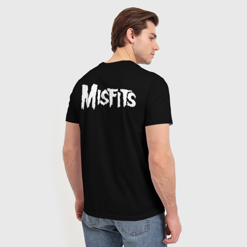 Мужская футболка 3D Misfits череп, цвет 3D печать - фото 4