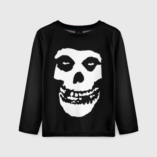 Детский лонгслив 3D Misfits череп
