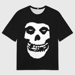 Мужская футболка oversize 3D Misfits череп