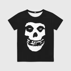 Детская футболка 3D Misfits череп