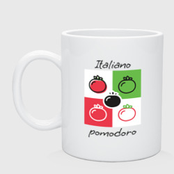 Кружка керамическая Italiano Pomodoro, любовь к Италии, пицце и томатам