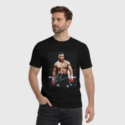 Мужская футболка хлопок Майк Тайсон Фото с авторгафом Mike Tyson - фото 2
