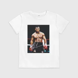 Детская футболка хлопок Майк Тайсон Фото с авторгафом Mike Tyson