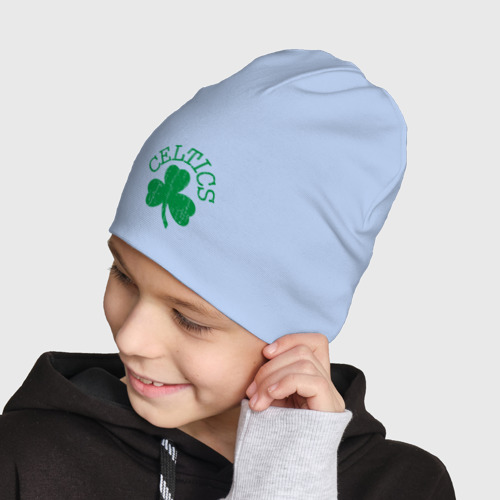 Детская шапка демисезонная Basketball - Celtics, цвет мягкое небо - фото 4