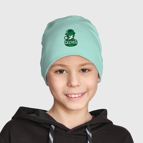 Детская шапка демисезонная Celtics team, цвет мятный - фото 3