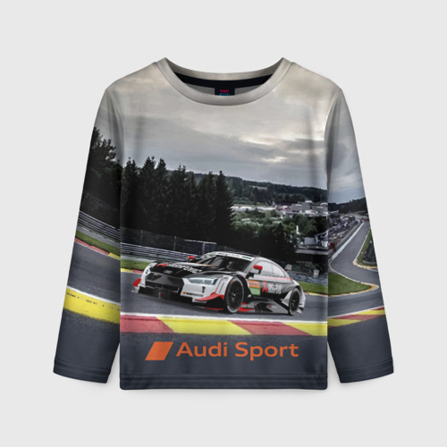 Детский лонгслив 3D Audi Sport Racing team Ауди Спорт Гоночная команда, цвет 3D печать