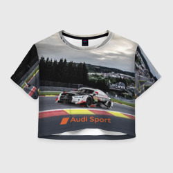 Женская футболка Crop-top 3D Audi Sport Racing team Ауди Спорт Гоночная команда