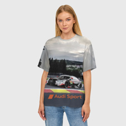 Женская футболка oversize 3D Audi Sport Racing team Ауди Спорт Гоночная команда - фото 2