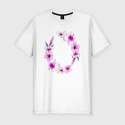 Мужская футболка хлопок Slim Цветы Венок Из Розовых Гибискусов