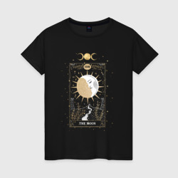 Женская футболка хлопок Карта Таро луна эзотерика мистика