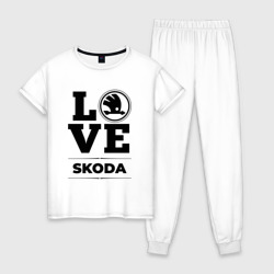 Женская пижама хлопок Skoda Love Classic