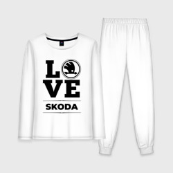Женская пижама с лонгсливом хлопок Skoda Love Classic