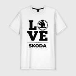 Мужская футболка хлопок Slim Skoda Love Classic