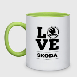 Кружка двухцветная Skoda Love Classic