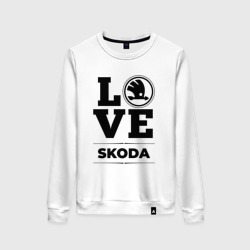 Женский свитшот хлопок Skoda Love Classic