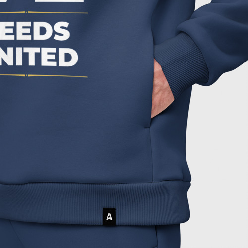 Мужской костюм oversize хлопок с принтом Leeds United Love Classic, фото #4